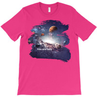 You Are Here Solar System Moon Space Girl T-shirt | Artistshot