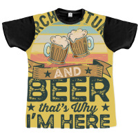 Architecture And Beer Thats Why Im Here Funny Blue Graphic T-shirt | Artistshot