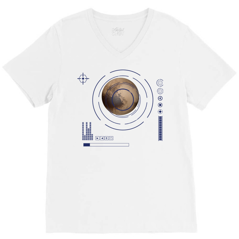 Pluto Exploration Space Travel Gift V-neck Tee | Artistshot