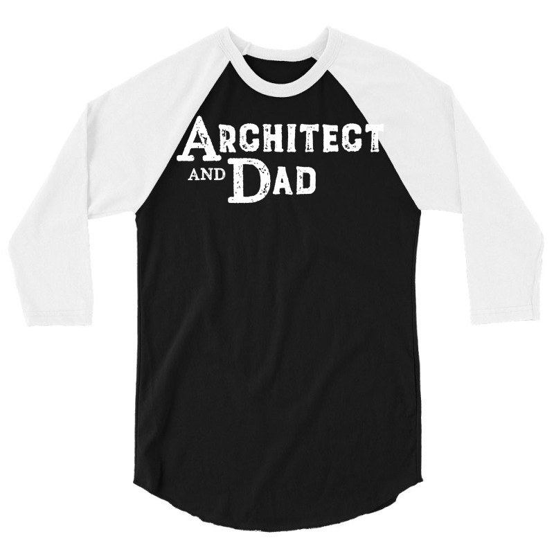 Architect And Dad Architecture Red 3/4 Sleeve Shirt | Artistshot