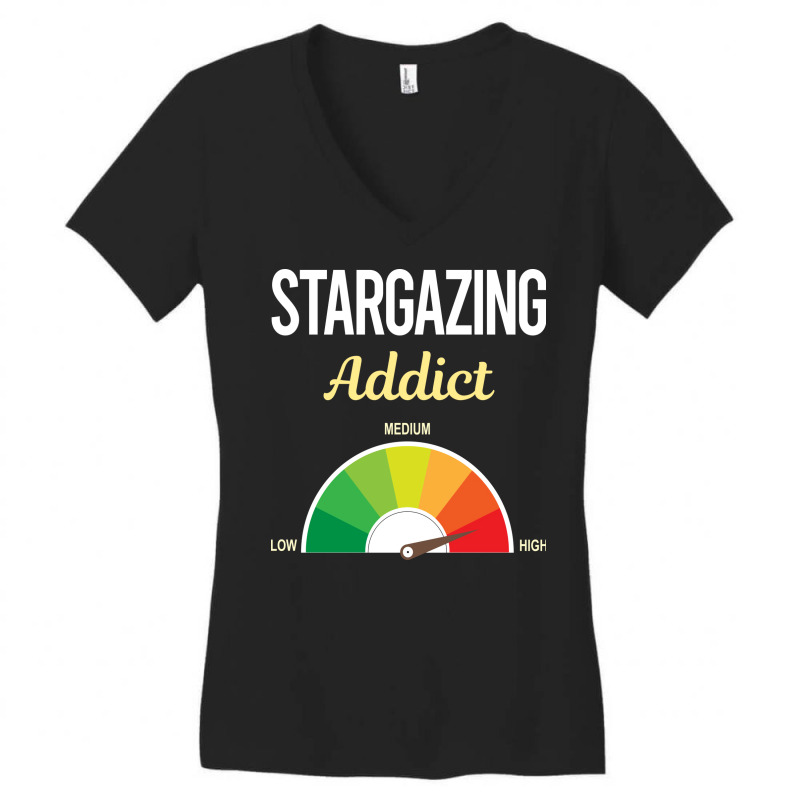 Funny Addict Stargazing Stargaze Girl Women's V-Neck T-Shirt by egozkkarens | Artistshot