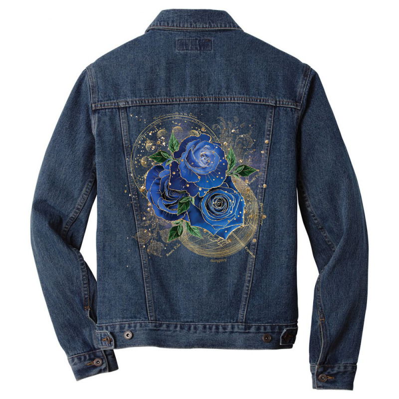 Girly Collage Midnight Blue Men Denim Jacket | Artistshot