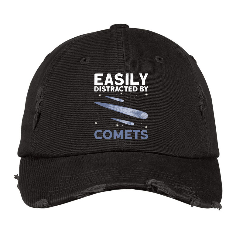 Easily Distracted By Comets Comet Astronomical Object Space Vintage Cap | Artistshot