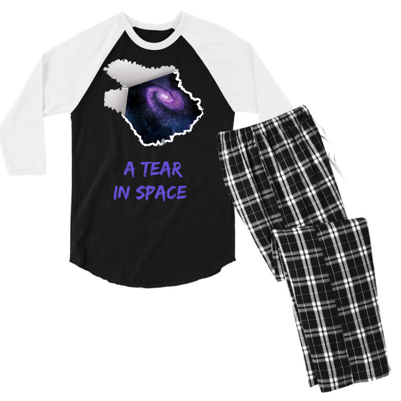 A Tear In Space Astronomy Aesthetic Men's 3/4 Sleeve Pajama Set | Artistshot