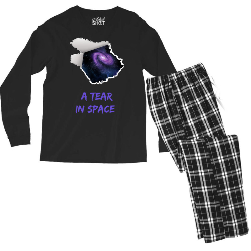 A Tear In Space Astronomy Aesthetic Men's Long Sleeve Pajama Set | Artistshot