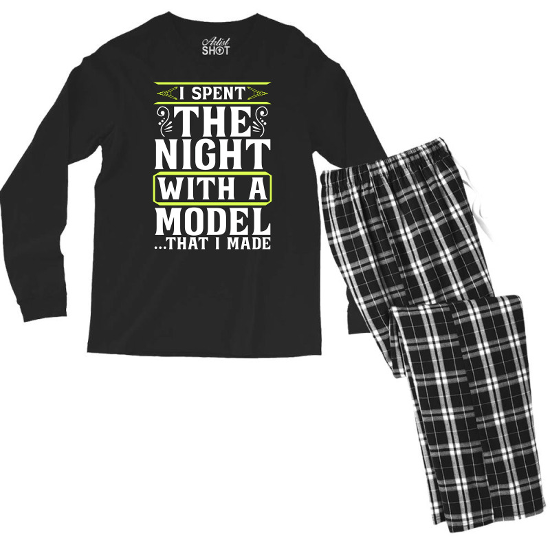 Architect Architects I Spent Night Architecture Funny Men's Long Sleeve Pajama Set | Artistshot