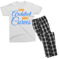 Architect Got Curves Design Humor Men's T-shirt Pajama Set | Artistshot