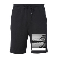 Black And White Landscape Summer Girl Fleece Short | Artistshot