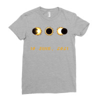 Annular Solar Eclipse Green Ladies Fitted T-shirt | Artistshot