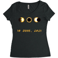 Annular Solar Eclipse Green Women's Triblend Scoop T-shirt | Artistshot