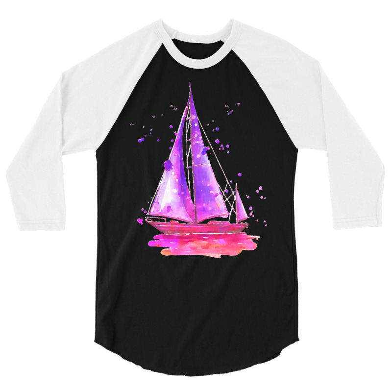 Sailing Boat T  Shirt Sailing At Sunset T  Shirt 3/4 Sleeve Shirt | Artistshot