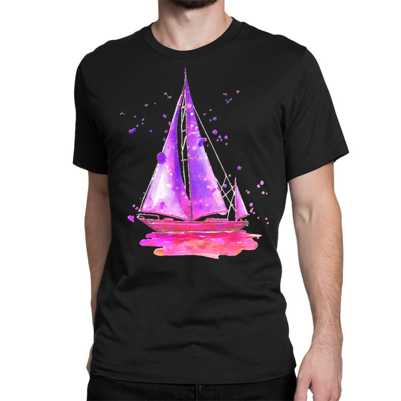 Sailing Boat T  Shirt Sailing At Sunset T  Shirt Classic T-shirt | Artistshot