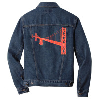 Candy Bridge With Colorful Sticks Green Men Denim Jacket | Artistshot