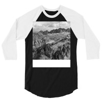 Black And White Landscape Girl 3/4 Sleeve Shirt | Artistshot