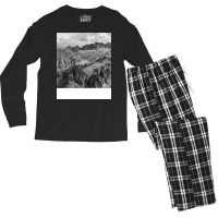 Black And White Landscape Girl Men's Long Sleeve Pajama Set | Artistshot