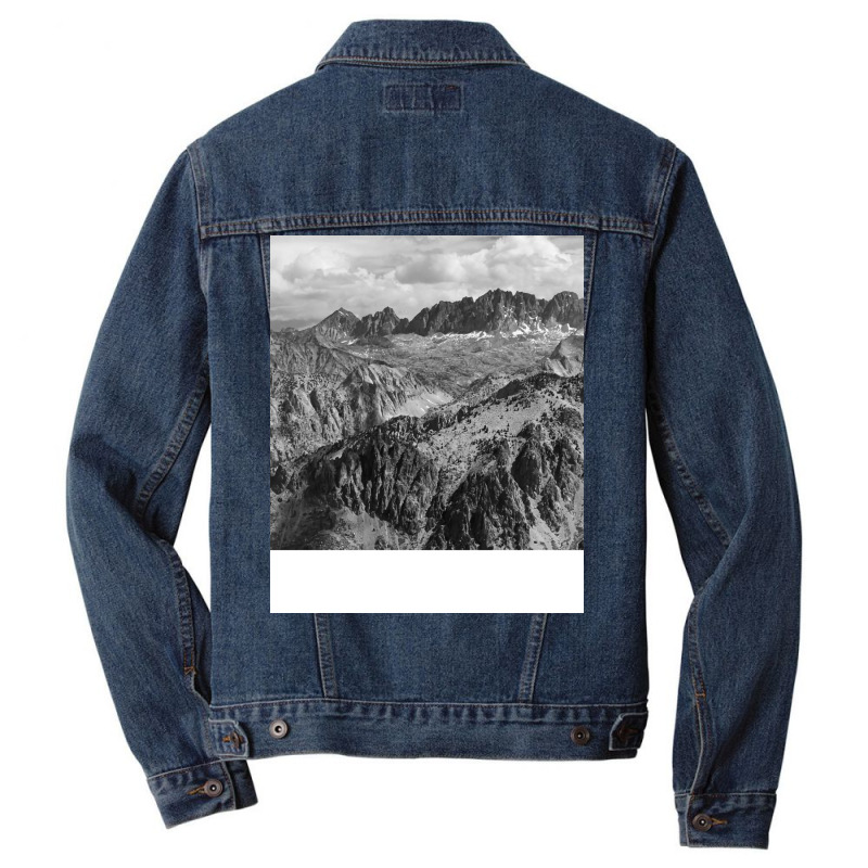 Black And White Landscape Girl Men Denim Jacket | Artistshot