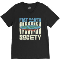 Flat Earth Society Earth Planet Space Lover V-neck Tee | Artistshot