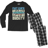 Flat Earth Society Earth Planet Space Lover Men's Long Sleeve Pajama Set | Artistshot