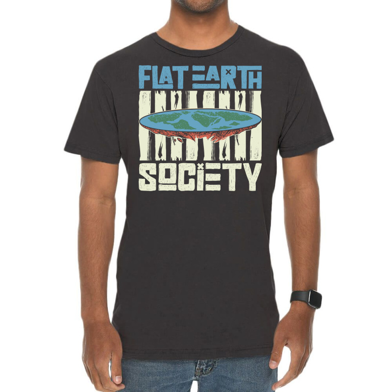 Flat Earth Society Earth Planet Space Lover Vintage T-Shirt by ampamahira4 | Artistshot