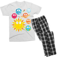 Astronomy Universe Space Scientist Cute Planets Love Men's T-shirt Pajama Set | Artistshot