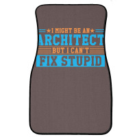 I Might Be An Architect But I Cant Fix Stupid Travel Front Car Mat | Artistshot