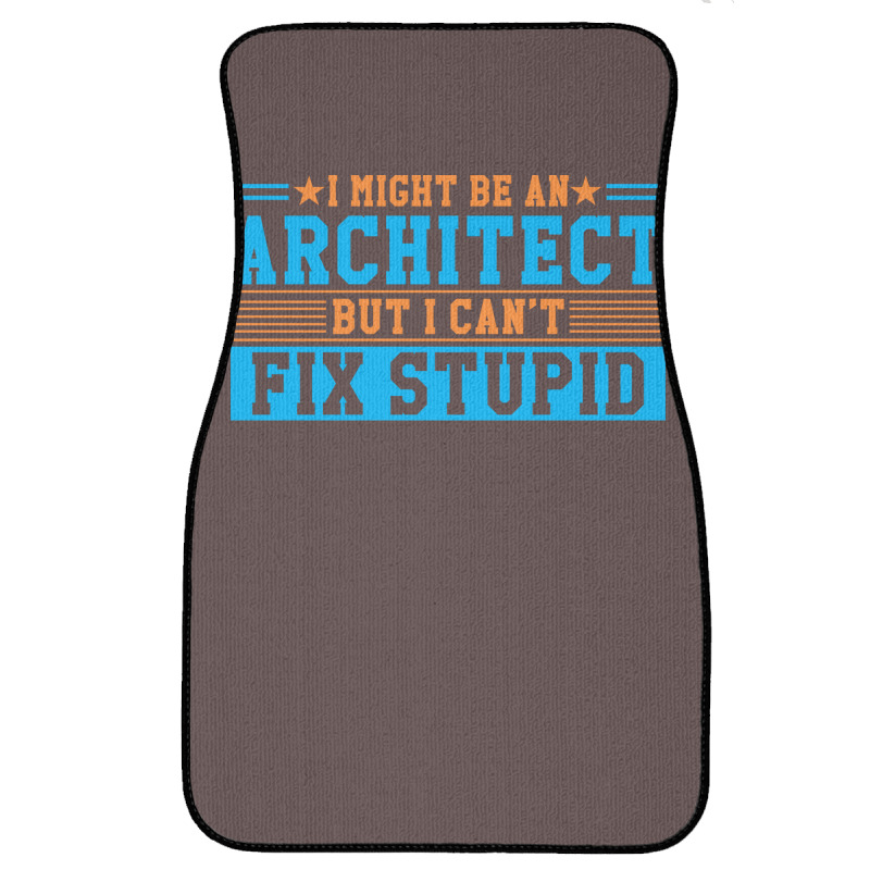 I Might Be An Architect But I Cant Fix Stupid Travel Front Car Mat | Artistshot