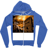 T Rex Is Coming Cute Zipper Hoodie | Artistshot