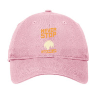 Never Stop Looking Up Astronomy Astronomer Gift Humor Adjustable Cap | Artistshot