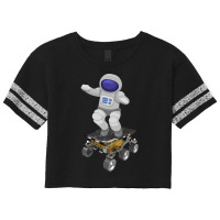 Skateboard Rover Astronaut Music Scorecard Crop Tee | Artistshot