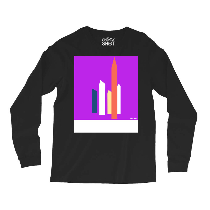 Satellite Towers Art In Mexican Landscape Wallpaper Of Modern Architec Long Sleeve Shirts | Artistshot