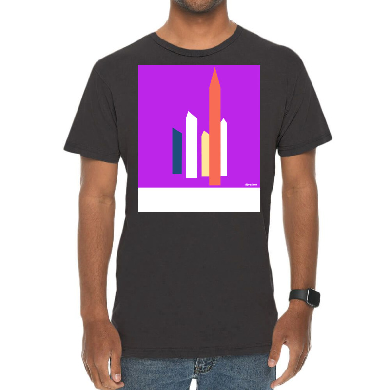 Satellite Towers Art In Mexican Landscape Wallpaper Of Modern Architec Vintage T-shirt | Artistshot