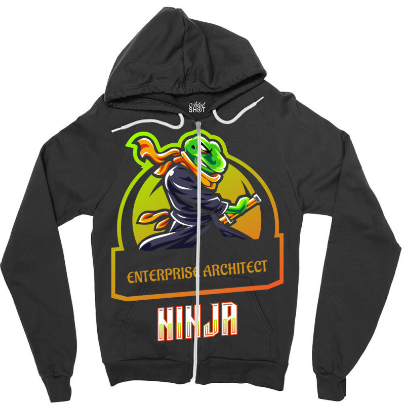 Enterprise Architect Ninja Retro Zipper Hoodie | Artistshot