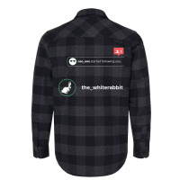 The White Rabbit Followers White Font Movie Parody Flannel Shirt | Artistshot