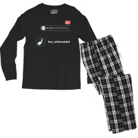 The White Rabbit Followers White Font Movie Parody Men's Long Sleeve Pajama Set | Artistshot