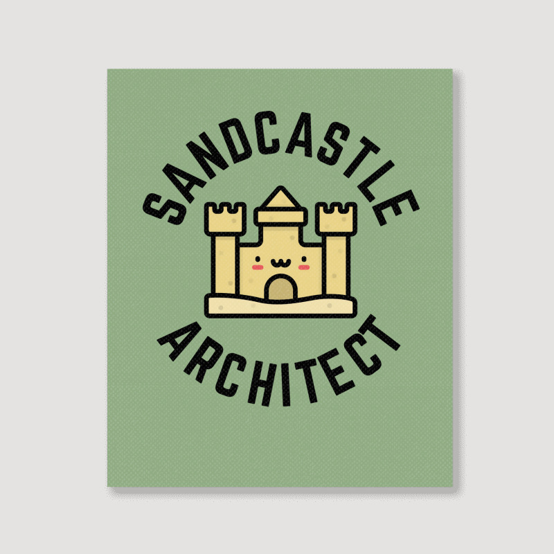 Sandcastle Architect Kids Design Boy Portrait Canvas Print | Artistshot