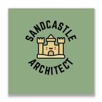 Sandcastle Architect Kids Design Boy Metal Print Square | Artistshot