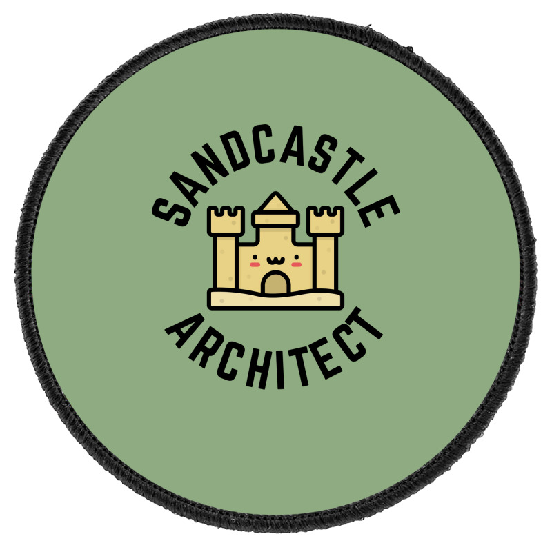 Sandcastle Architect Kids Design Boy Round Patch | Artistshot