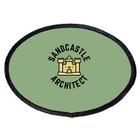 Sandcastle Architect Kids Design Boy Oval Patch | Artistshot