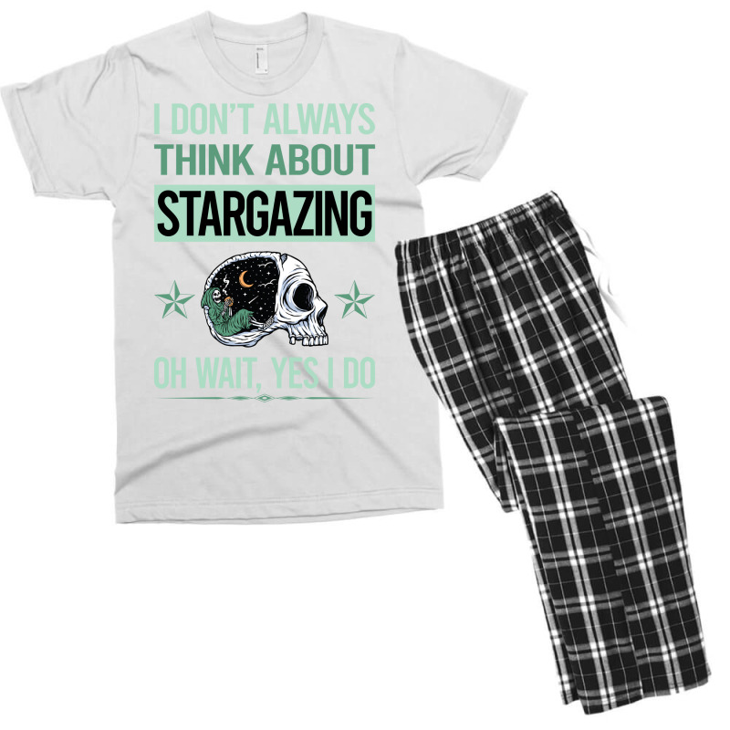 Funny Skeleton Yes I Do Stargazing Stargaze Hippie Men's T-shirt Pajama Set by tjokcitronf | Artistshot