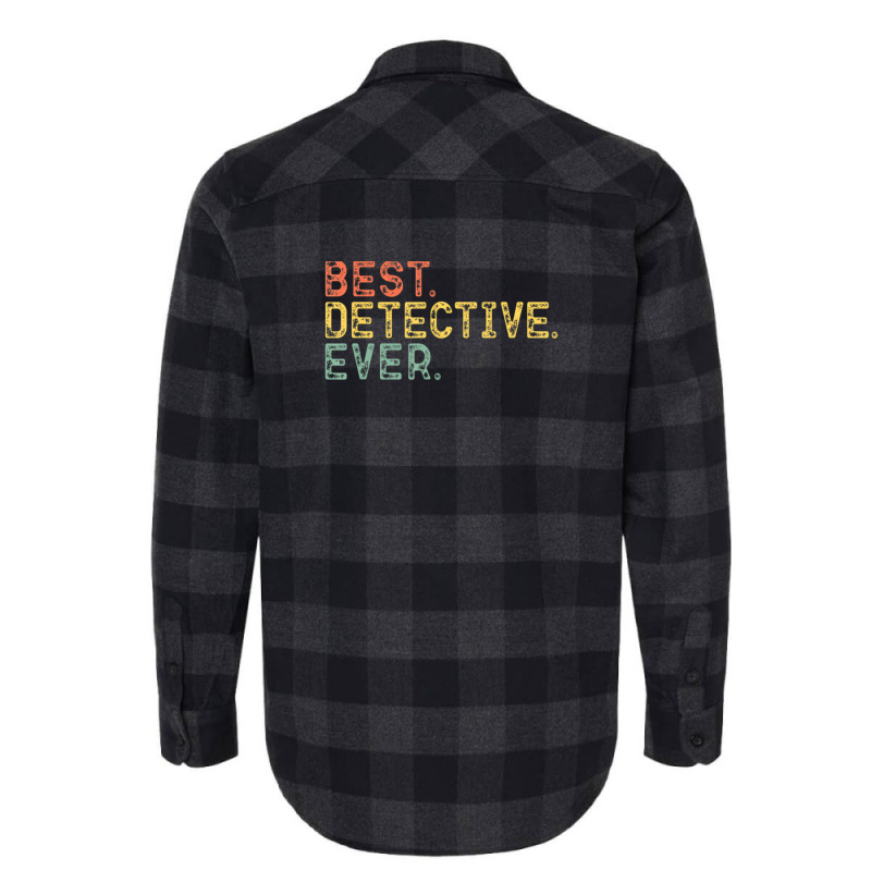 Best Detective Ever Retro Vintage Cool Christmas 1 Flannel Shirt by JasonMichaelDelp | Artistshot