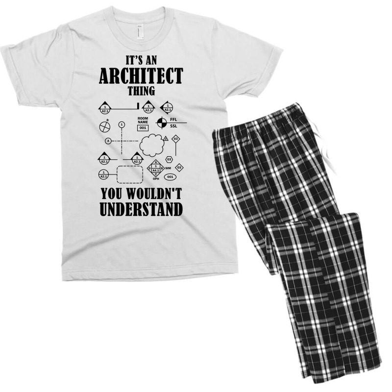 Its An Architect Thing Black Men's T-shirt Pajama Set | Artistshot