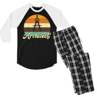 Retro Architect Gift Humor Men's 3/4 Sleeve Pajama Set | Artistshot