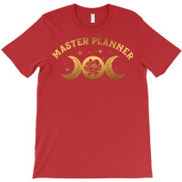 Master Planner Boho Moon Wild Rose Golden Design T-shirt | Artistshot