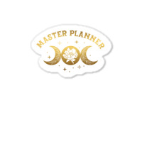 Master Planner Boho Moon Wild Rose Golden Design Sticker | Artistshot