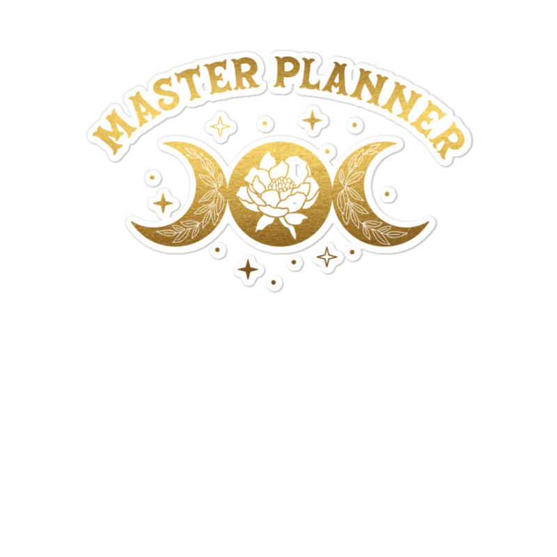 Master Planner Boho Moon Wild Rose Golden Design Sticker | Artistshot