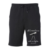 All I Need Is A Telescope With No Lights Around Dark Version Vintage Fleece Short | Artistshot