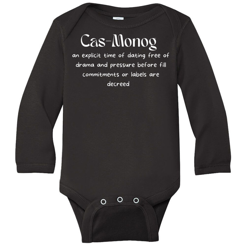 Cas Monog The New Dating Trend Is Casual Monogamy! T Shirt Long Sleeve Baby Bodysuit by delredske | Artistshot