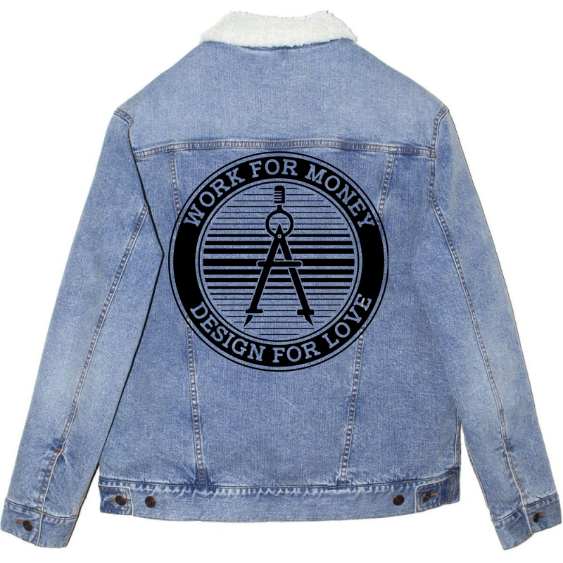 Work For Money Architect Architect Architecture Nostalgia Unisex Sherpa-lined Denim Jacket | Artistshot