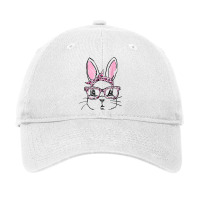 Cute Bunny Face Leopard Glasses Headband Happy Easter Day T Shirt Adjustable Cap | Artistshot