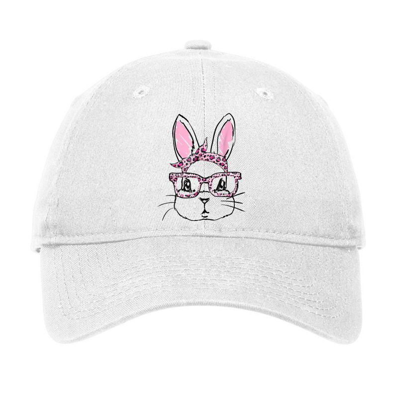 Cute Bunny Face Leopard Glasses Headband Happy Easter Day T Shirt Adjustable Cap by javauxswar | Artistshot